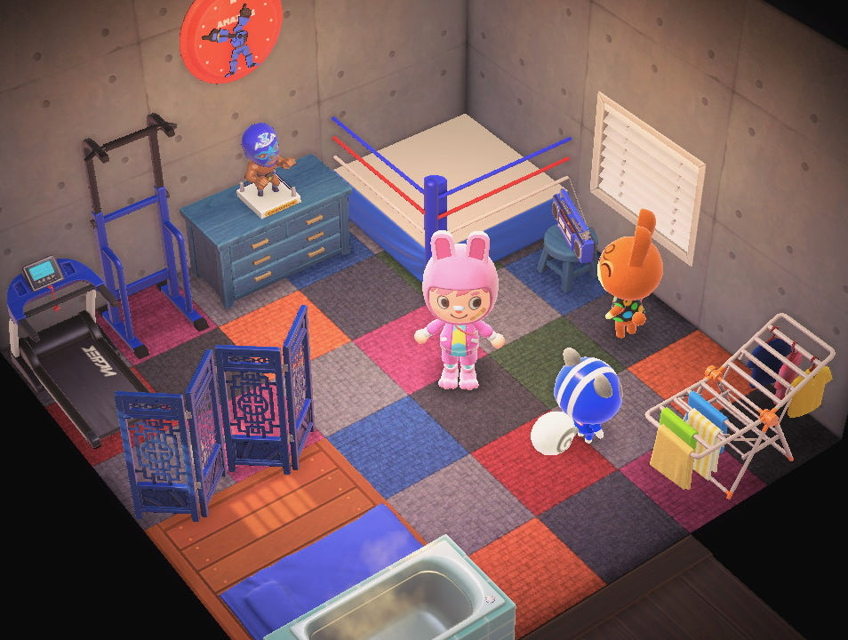 Agent S house interior in Animal Crossing: New Horizons