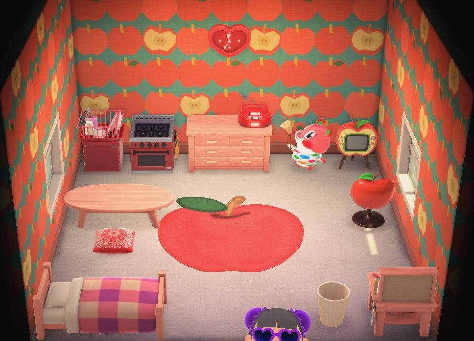 Apple house interior in Animal Crossing: New Horizons
