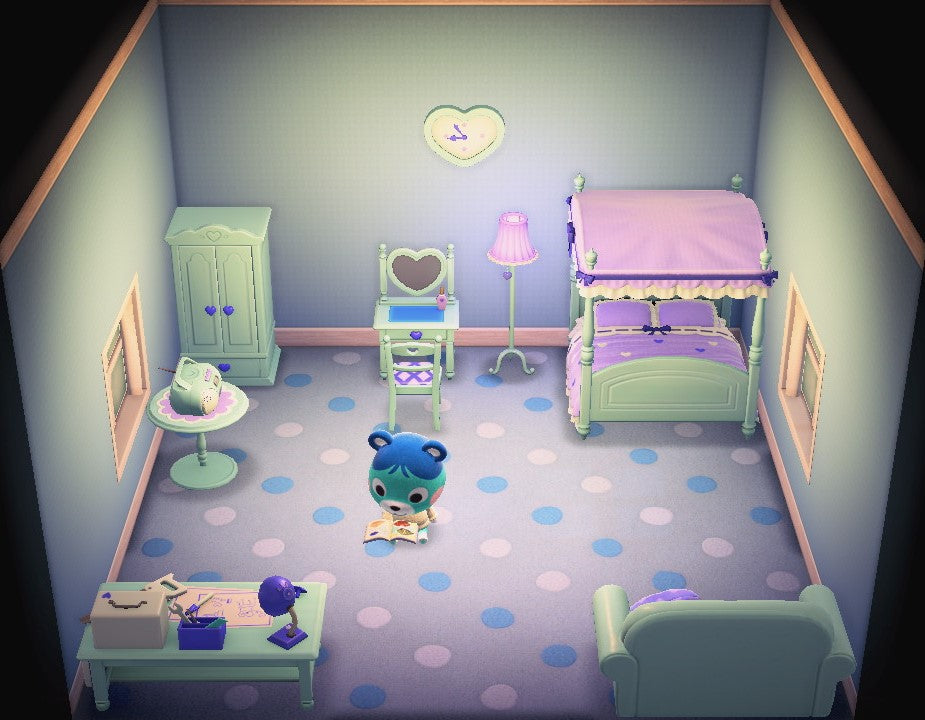 Bluebear house interior in Animal Crossing: New Horizons