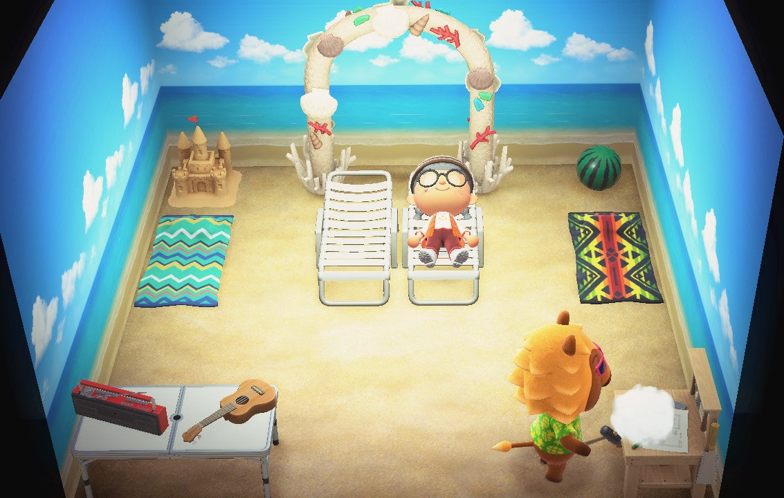 Bud house interior in Animal Crossing: New Horizons