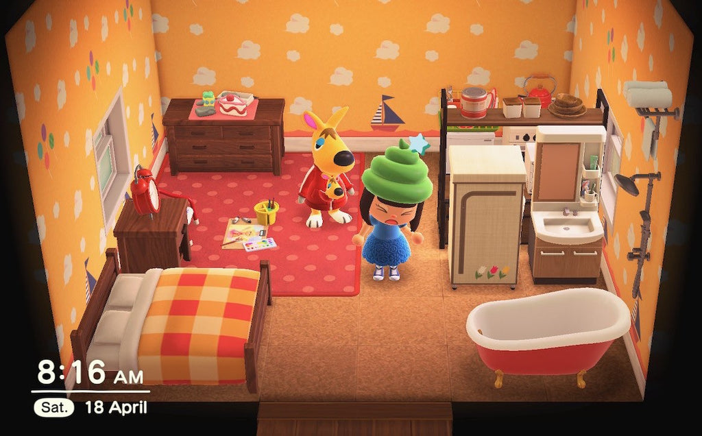 Carrie house interior in Animal Crossing: New Horizons
