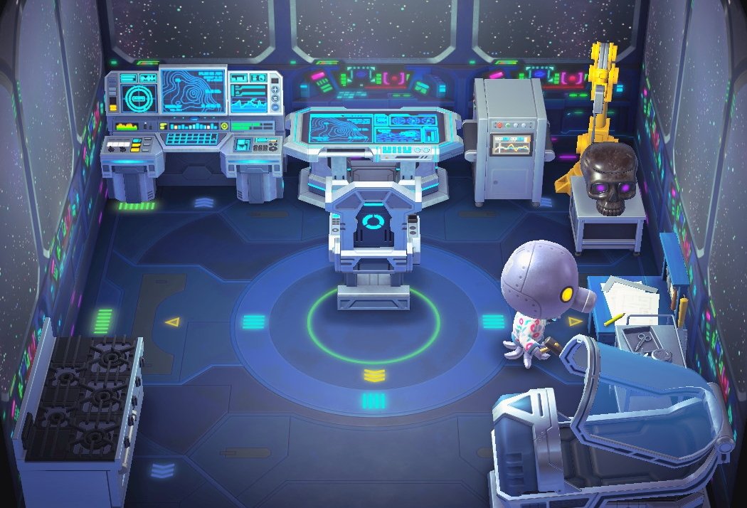 Cephalobot house interior in Animal Crossing: New Horizons