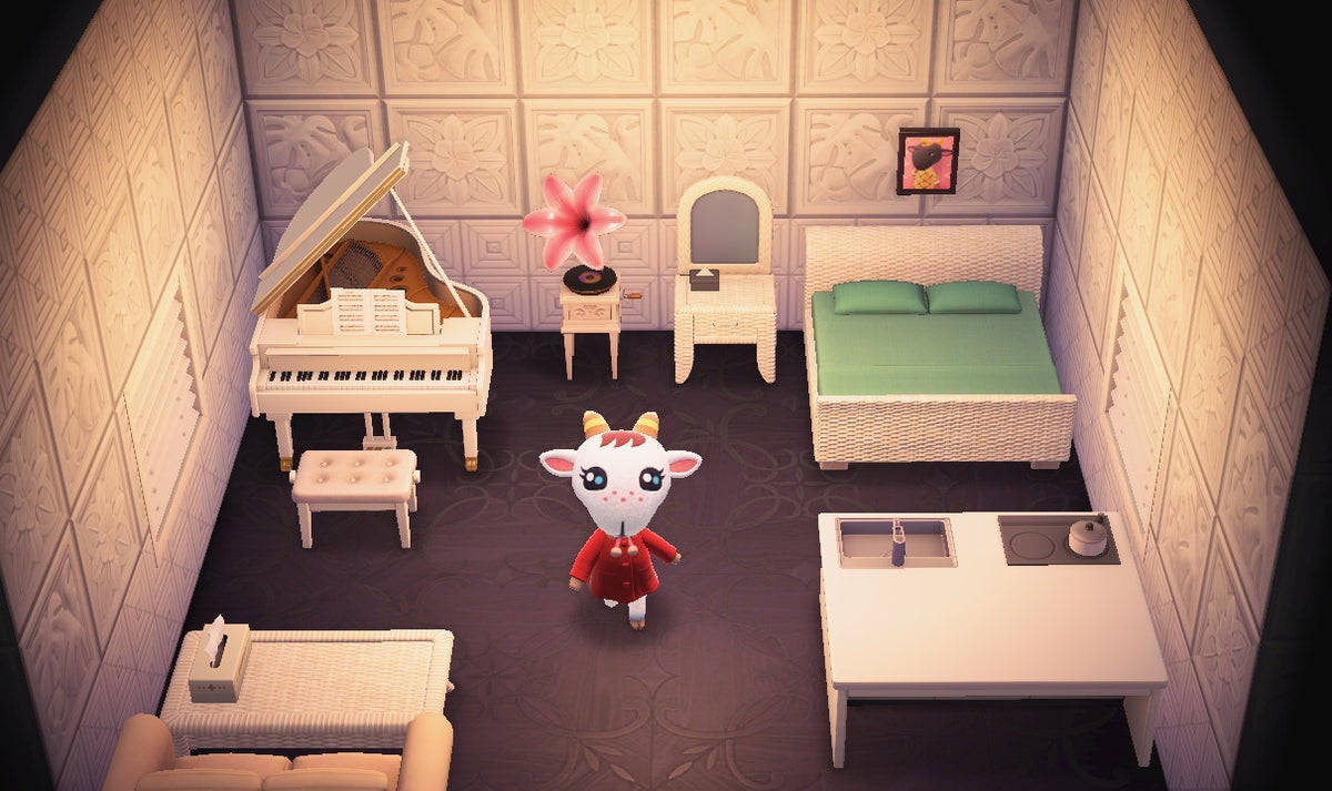 Chevre house interior in Animal Crossing: New Horizons