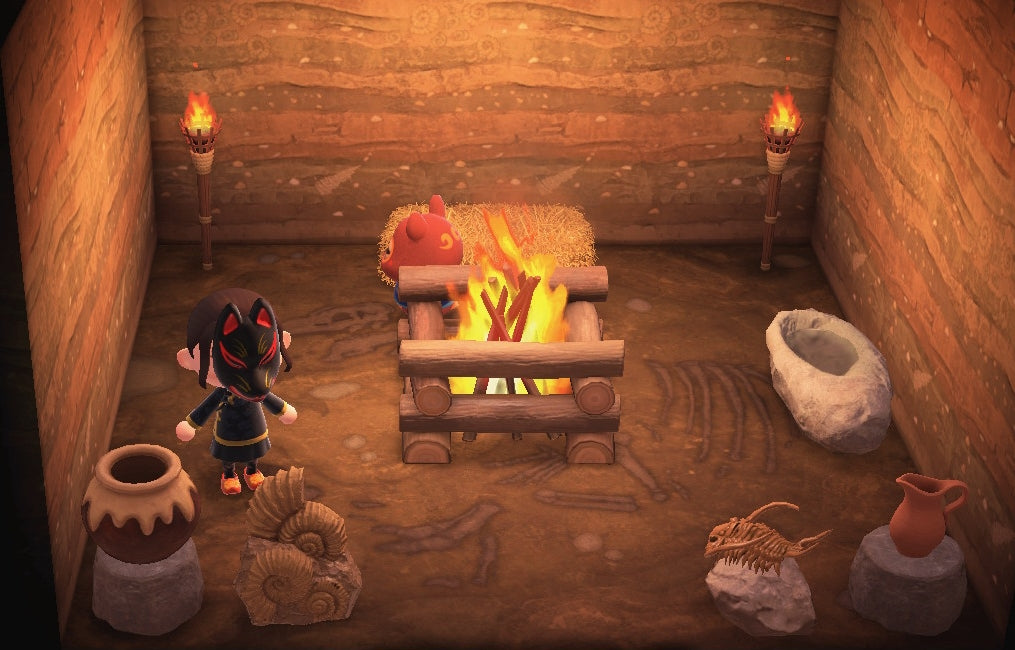 Clay house interior in Animal Crossing: New Horizons