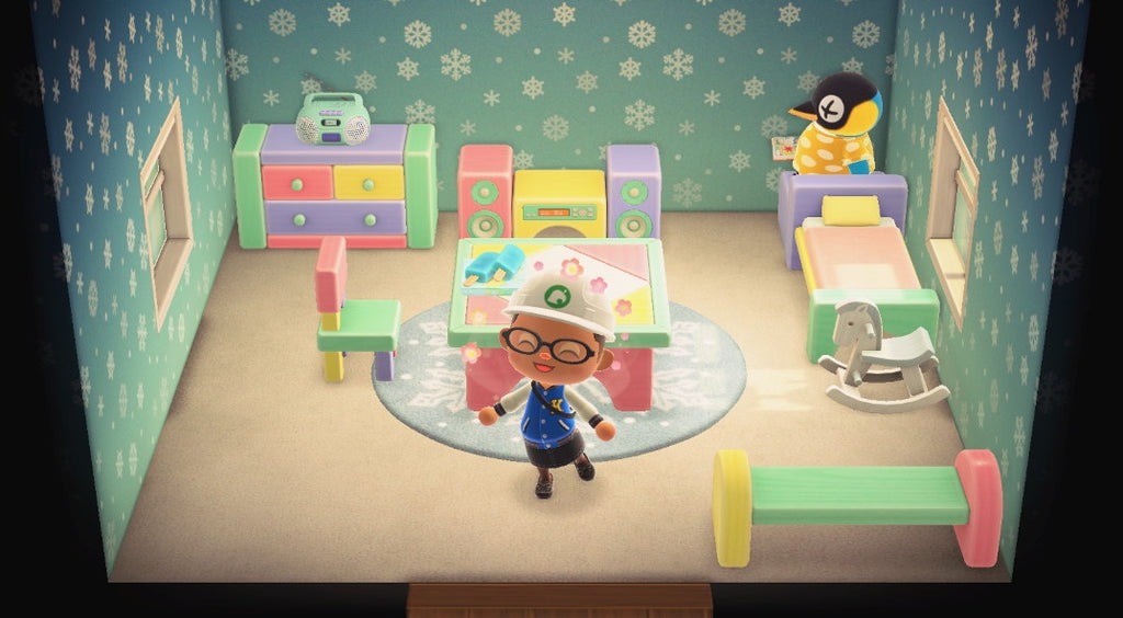 Cube house interior in Animal Crossing: New Horizons