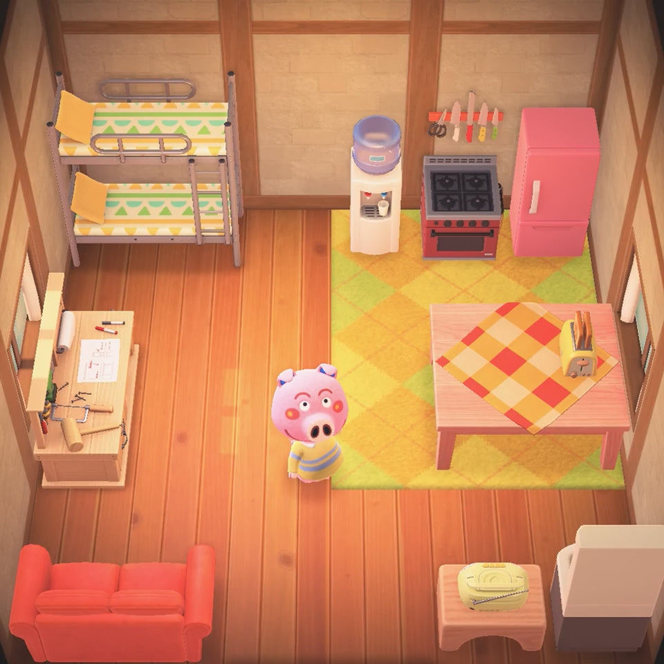 Curly house interior in Animal Crossing: New Horizons