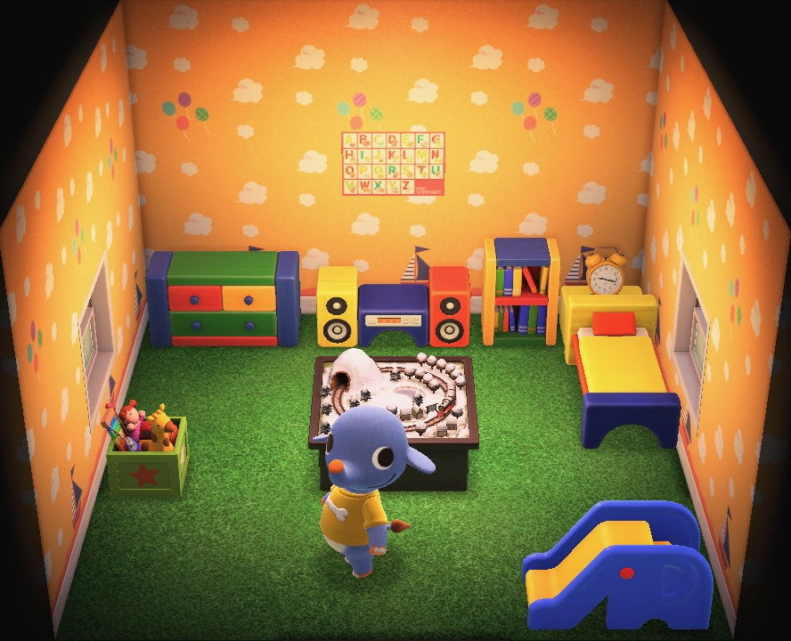 Dizzy house interior in Animal Crossing: New Horizons