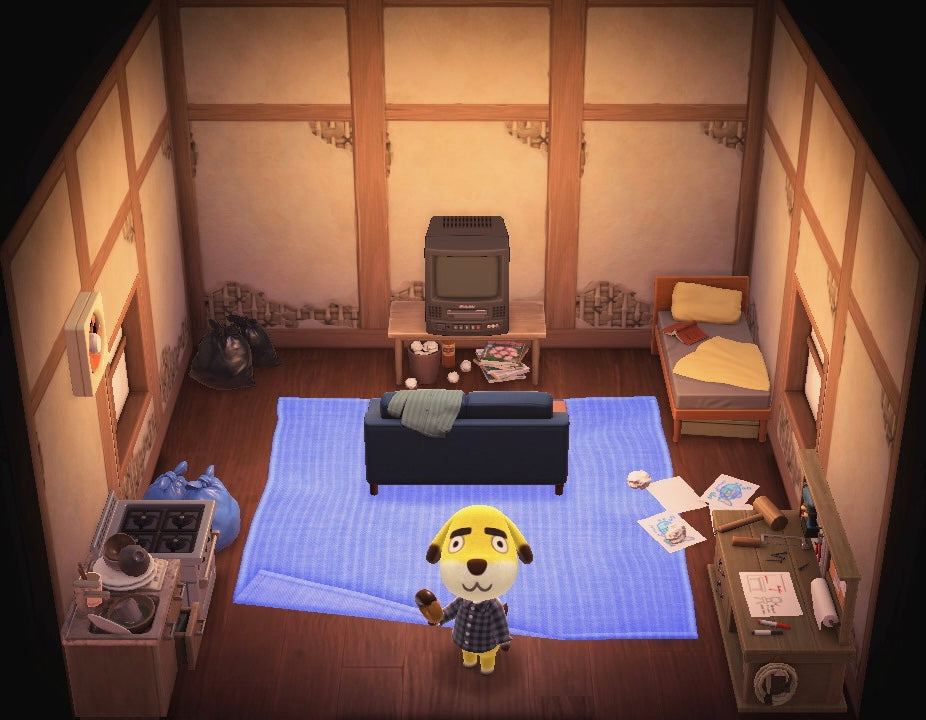 Frett house interior in Animal Crossing: New Horizons