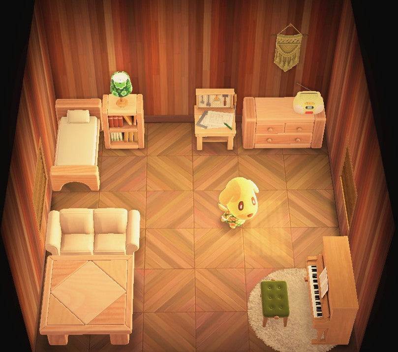 Goldie - Amiibo Festival house interior in Animal Crossing: New Horizons