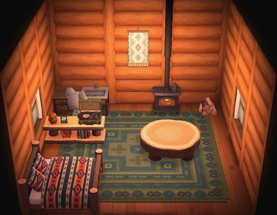 Gonzo house interior in Animal Crossing: New Horizons
