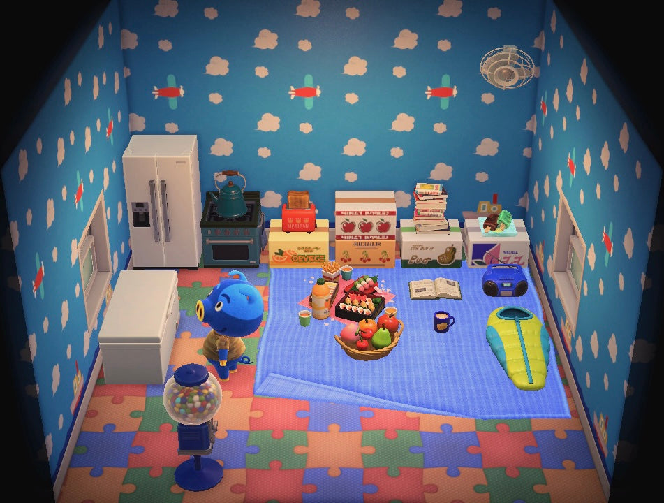 Hugh house interior in Animal Crossing: New Horizons