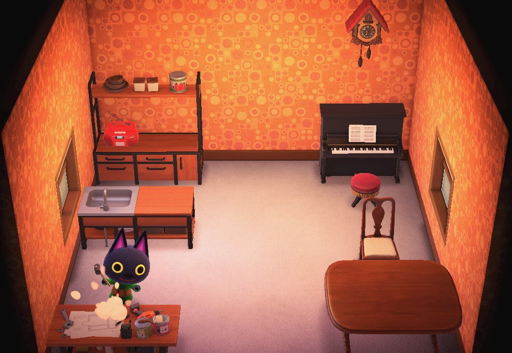 Kiki house interior in Animal Crossing: New Horizons