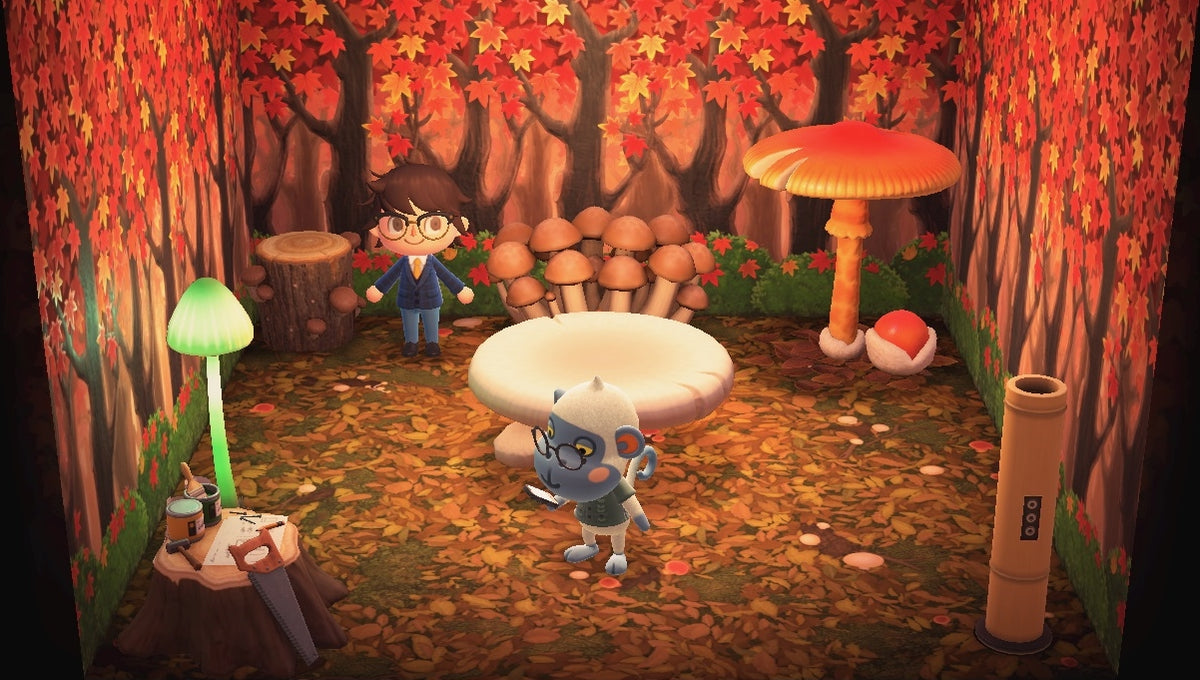Monty house interior in Animal Crossing: New Horizons