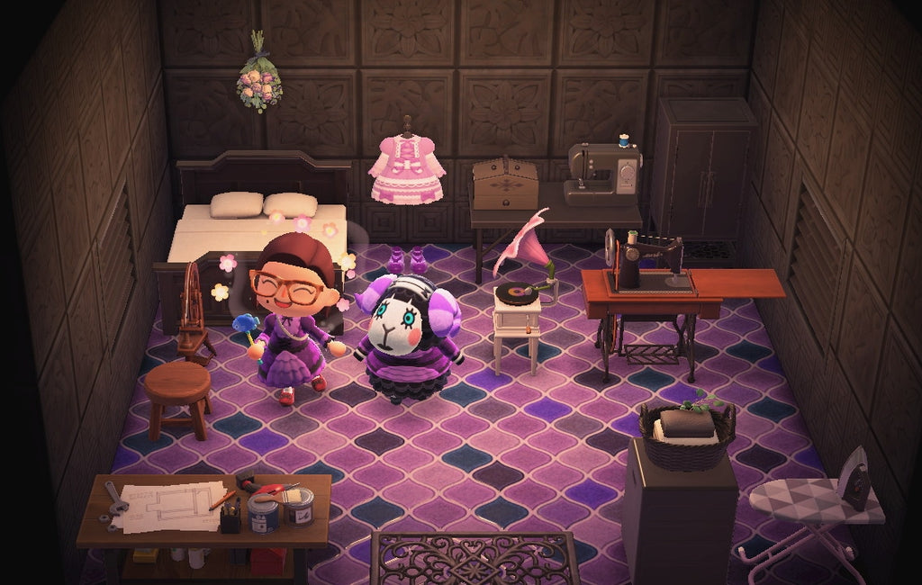 Muffy house interior in Animal Crossing: New Horizons