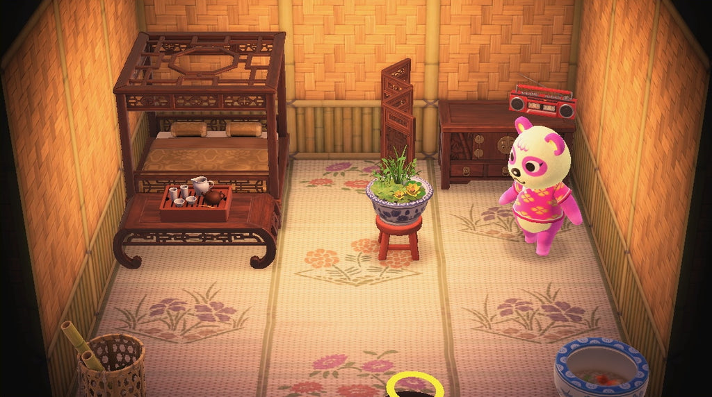 Pinky house interior in Animal Crossing: New Horizons