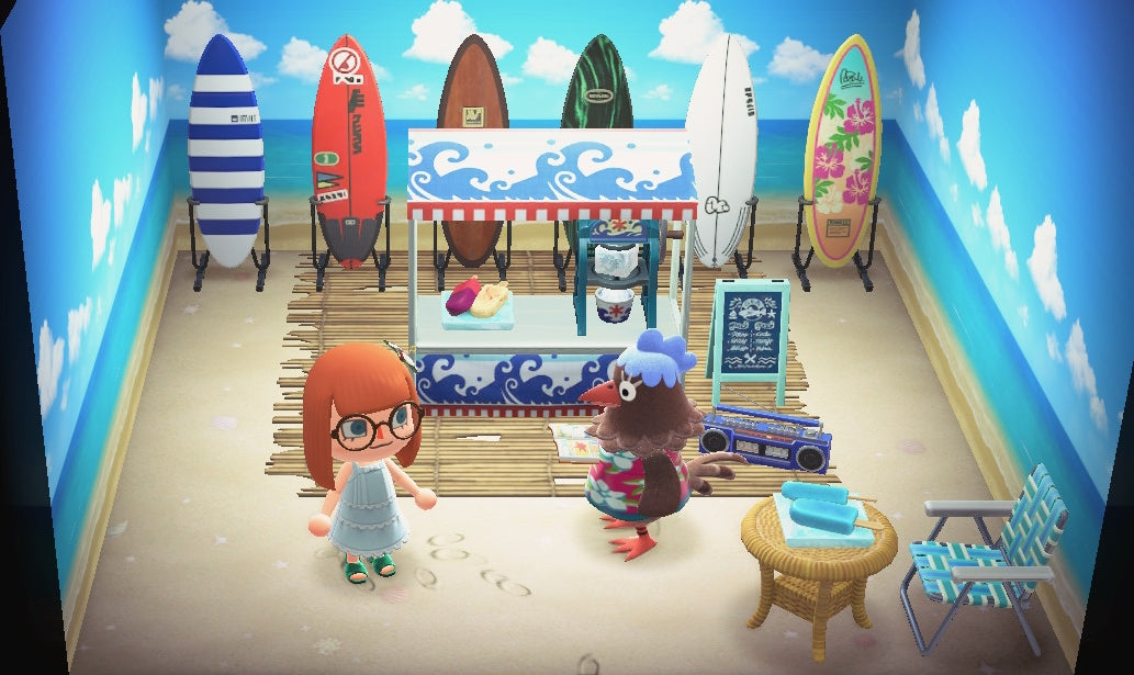 Plucky house interior in Animal Crossing: New Horizons