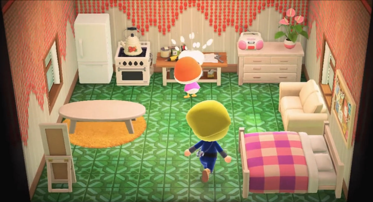 Pompom house interior in Animal Crossing: New Horizons