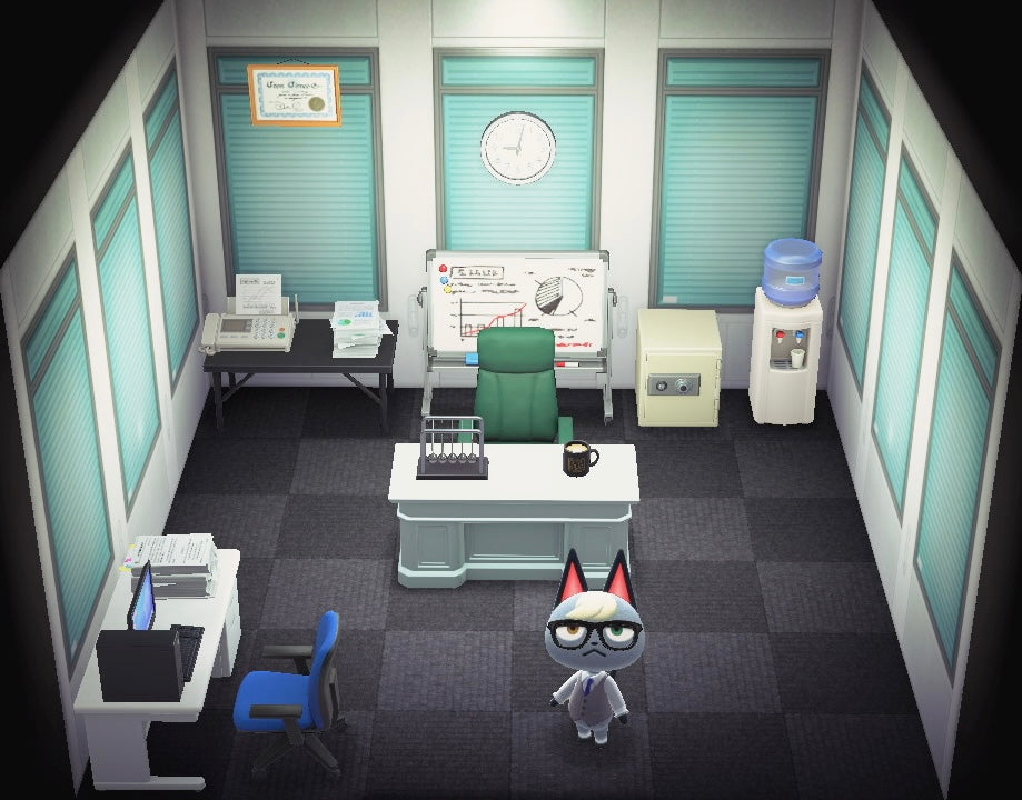 Raymond house interior in Animal Crossing: New Horizons