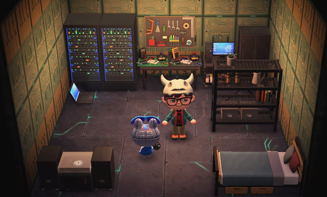 Ribbot house interior in Animal Crossing: New Horizons
