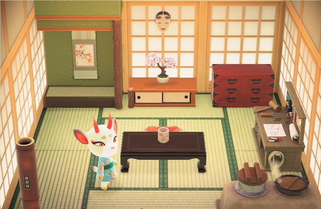 Shino house interior in Animal Crossing: New Horizons