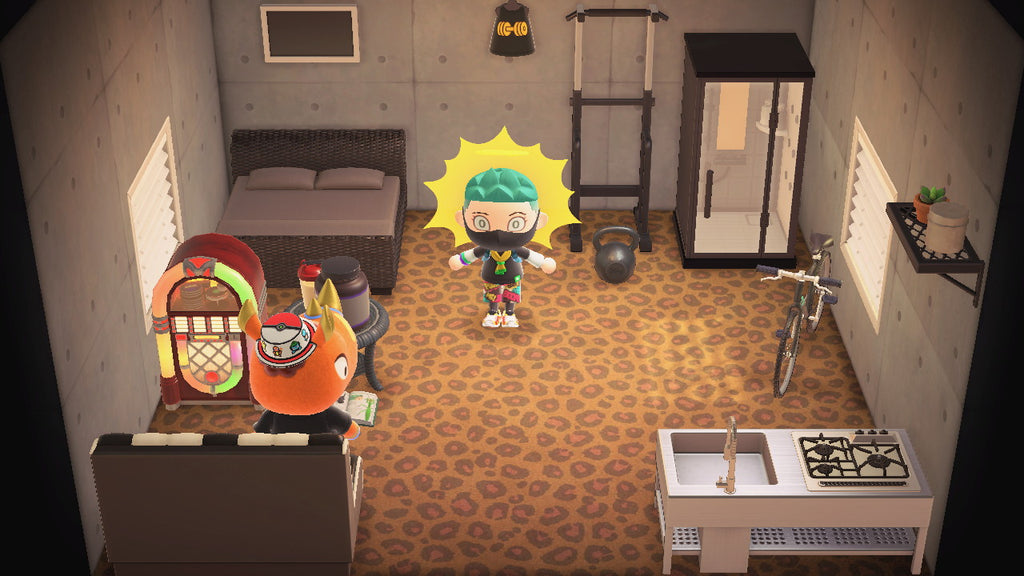 Spike house interior in Animal Crossing: New Horizons