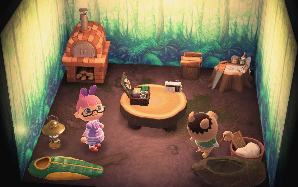 Spork/Crackle house interior in Animal Crossing: New Horizons