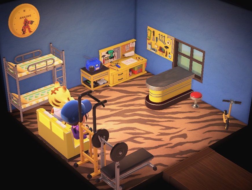 Tybalt house interior in Animal Crossing: New Horizons