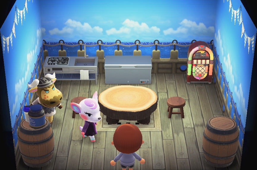 Vic house interior in Animal Crossing: New Horizons