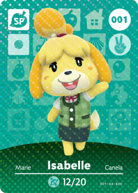Isabelle #001 - Animal Crossing Series 1 amiibo Card