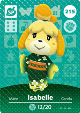 Isabelle - Kimono #215 - Animal Crossing Series 3 amiibo Card