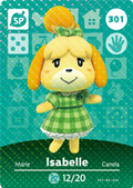 Isabelle - Dress #301 - Animal Crossing Series 4 amiibo Card