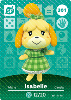 Isabelle - Dress #301 - Animal Crossing Series 4 amiibo Card