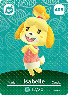 Isabelle #403 - Animal Crossing Series 5 amiibo Card