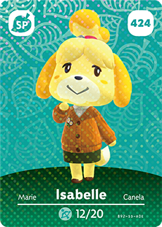 Isabelle - Sweater #424 - Animal Crossing Series 5 amiibo Card