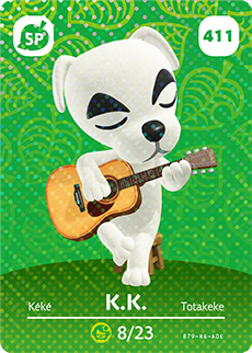 K.K. Slider #411 - Animal Crossing Series 5 amiibo Card