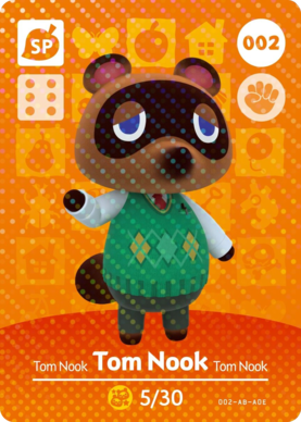 Tom Nook #002 - Animal Crossing Series 1 amiibo Card