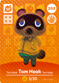 Tom Nook - Jacket #203 - Animal Crossing Series 3 amiibo Card