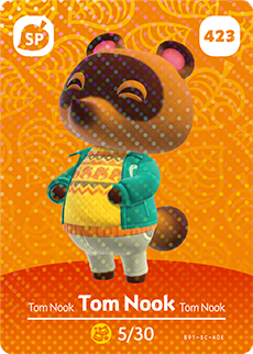 Tom Nook - Coat #423 - Animal Crossing Series 5 amiibo Card