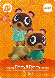 Timmy & Tommy #402 - Animal Crossing Series 5 amiibo Card