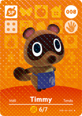 Timmy #008 - Animal Crossing Series 1 amiibo Card
