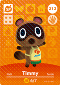Timmy - Full Apron #212 - Animal Crossing Series 3 amiibo Card