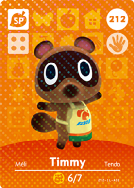 Timmy - Full Apron #212 - Animal Crossing Series 3 amiibo Card