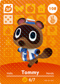 Tommy - Uniform #108 - Animal Crossing Series 2 amiibo Card
