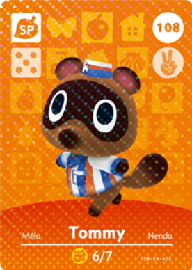 Tommy - Uniform #108 - Animal Crossing Series 2 amiibo Card