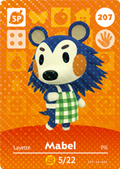 Mabel #207 - Animal Crossing Series 3 amiibo Card