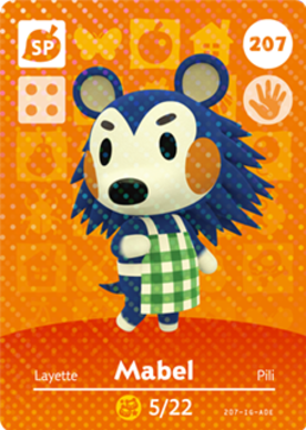 Mabel #207 - Animal Crossing Series 3 amiibo Card