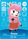 Reese #102 - Animal Crossing Series 2 amiibo Card