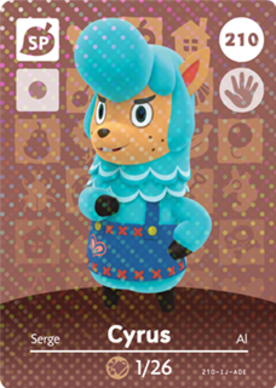 Cyrus #210 - Animal Crossing Series 3 amiibo Card