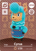 Cyrus #210 - Animal Crossing Series 3 amiibo Card