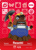 Resetti #006 - Animal Crossing Series 1 amiibo Card